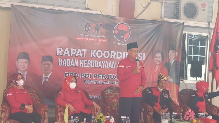 Bahas Kebudayaan Daerah, Badan Kebudayaan Nasional DPD PDIP Provinsi Lampung Gelar Rakor