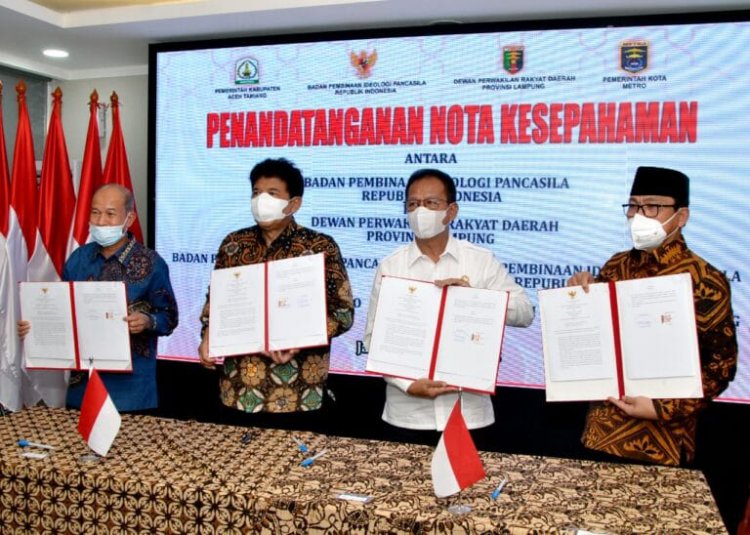 Pemkab Metro MOU Nota Kesepahaman Dengan BPIP RI