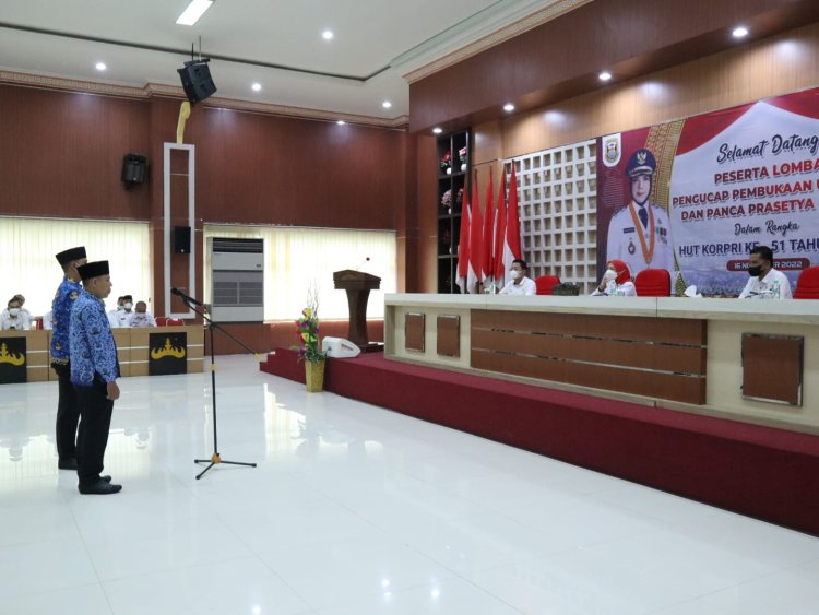 ASN Bandarlampung Ikuti Lomba Ucap Pembukaan UUD 1945 di Peringatan HUT Korpri Ke-51