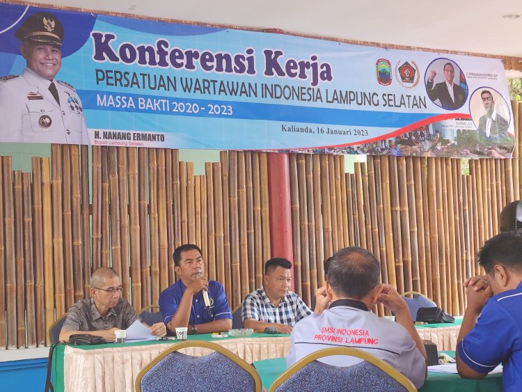 Jelang Konferenkab, PWI Lamsel Gelar Konfrensi Kerja