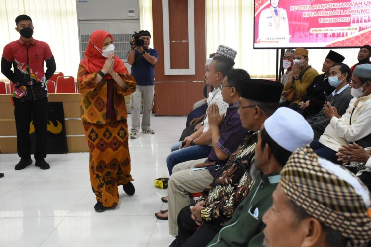 Walikota Eva Lepas 500 Jamaah Umrah Kota Bandar Lampung