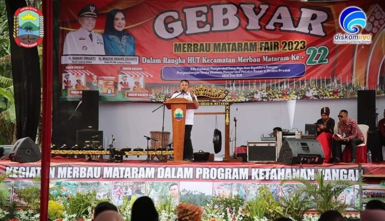 Nanang Ermanto Buka Kegiatan Kecamatan Merbau Mataram Fair 2023 