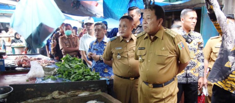 Persiapan Kunjungan Presiden RI, Bupati  dan Gubernur Lampung Tinjau Pasar Natar dan Jalan Itera