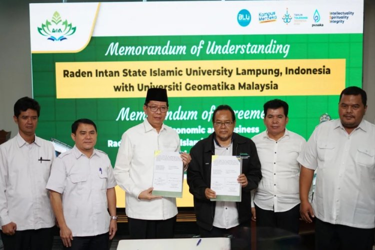 Percepat Internasionalisasi, UIN RIL dan Universiti Geomatika Malaysia Teken MoU