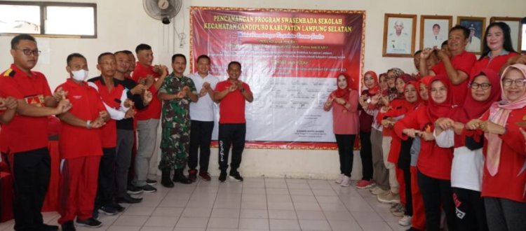 Ketua TP PKK Lampung Selatan Hadiri Pencanangan Program Swasembada Sekolah di Kecamatan Candipuro