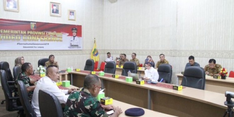 Pemerintah Provinsi Lampung Mengikuti Rapat Koordinasi Pengendalian Inflasi Daerah Bersama Menteri Dalam Negeri.