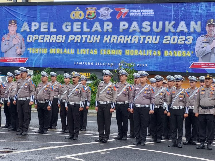 Polda Lampung Kerahkan 709 Personil  Dalam Oprasi  Patuh Krakatau 2023