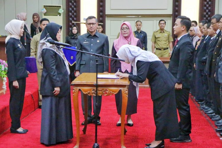 Wagub Chusnunia Melantik dan Mengambil Sumpah Jabatan Pejabat Fungsional di lingkungan Pemerintah Provinsi Lampung