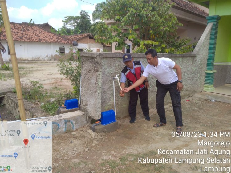 Pemerintah Kabupaten Lamsel Bangun Saluran Sambungan Rumah Warga Desa Margorejo