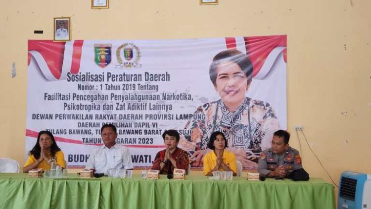 Anggota Komisi V DPRD Lampung Budhi Condrowati Gelar Sosialisasi Perda