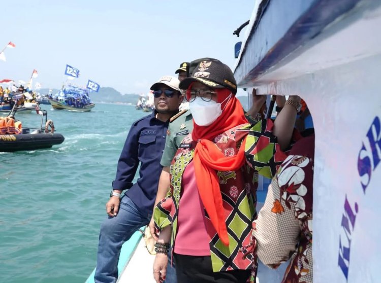 KPU Bandar Lampung Gelar Kirab Pemilu di Laut