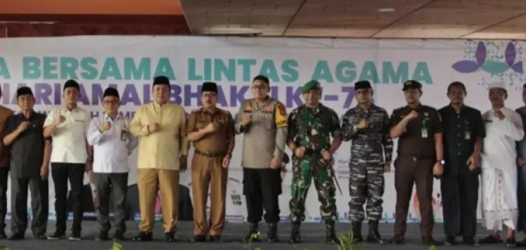 Sekda Lamsel Thamrin Hadiri Acara Doa Bersama Lintas Agama Hari Amal Bakti ke-78