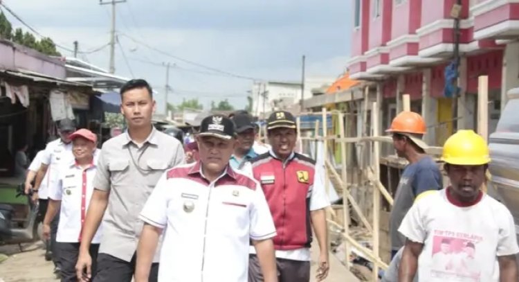 Bupati Nanang Ermanto Tinjau Proses Perkembangan Revitalisasi dan Relokasi Pasar Natar