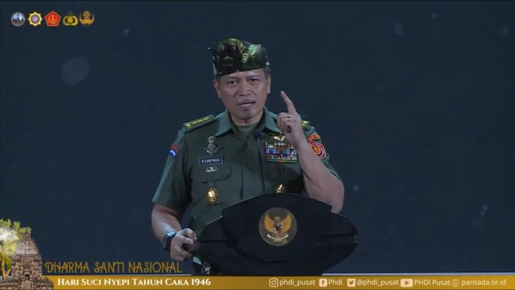 Wakil Ketua BIN  Letjen TNI I Nyoman Cantiasa Hadiri Acara Hari Suci Nyepi Saka 1946