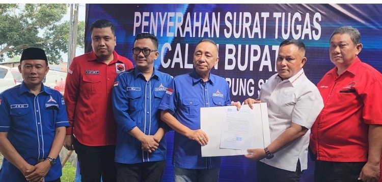 Terima Surat Tugas Dari Demokrat Nanang Ermanto Melenggang Sebagai Calon Bupati