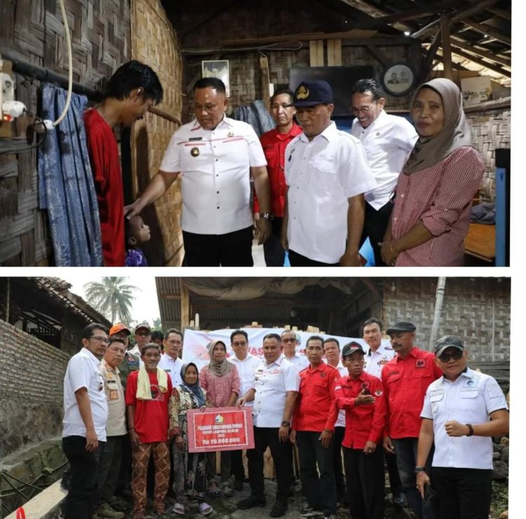 Warga Miskin di Lamsel Dapat Bantuan Bedah Rumah dari Bupati 