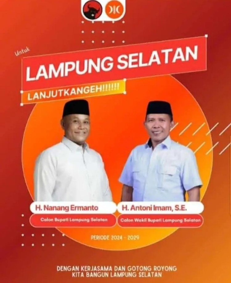 Dapat Rekomendasi PKS, Nanang Ermanto dan Antoni Imam Maju di Pilkada Lamsel 