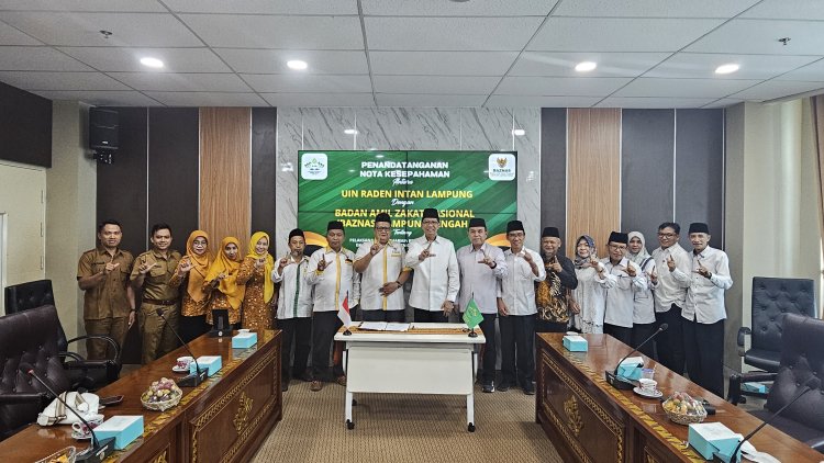 Tingkatkan Kompetensi Profesional Guru, UIN RIL dan Baznas Lampung Tengah Teken MoU