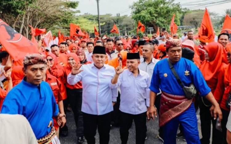 Nanang-Beriman Resmi Mendaftar Ke KPU Lamsel