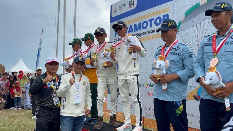 Lampung Tambah Satu Mendali Emas Dari Cabor  Paramotor  di PON XXI