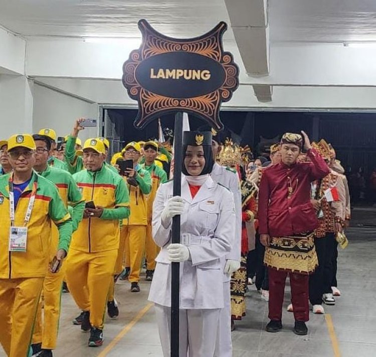 Defile Pembukaan PON XXI di Aceh, Lampung Dapat Sambutan Meriah