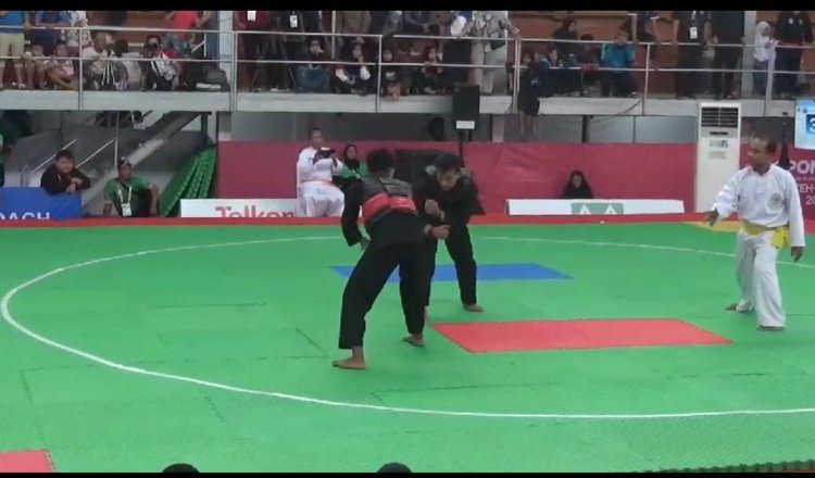 Dua Atlet Pencak Silat  Lampung Melaju ke Semifinal di PON XXI Aceh Sumut