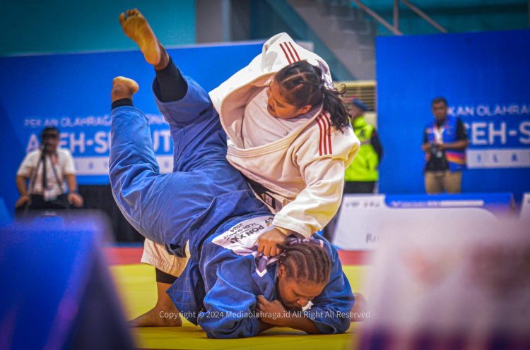 Atlet Judo Lampung Indah Permatasari Lolos Ke Final PON XXI 