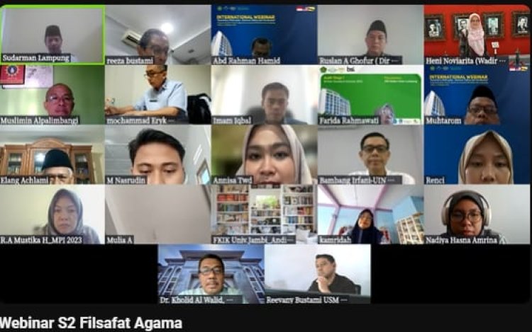 Prodi Magister Filsafat Agama UIN RIL Sukses Gelar Webinar Internasional