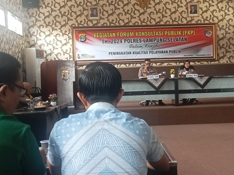 Tingkatkan Kualitas Pelayanan, Polres Lampung Selatan Gelar Forum Konsultasi Publik