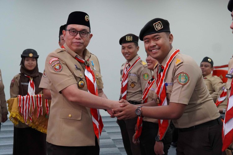 Pramuka UIN Raden Intan Lampung Kukuhkan 11 Pramuka Garuda dan Jalani Visitasi Akreditasi Gudep