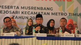 Wali Kota Metro Wahdi Siradjuddin menghadiri Musyawarah Perencanaan Pembangunan (Musrenbang) Tahun 2025 (Dok Diskominfo Metro)