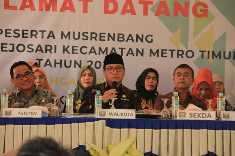 Wali Kota Metro Wahdi Siradjuddin menghadiri Musyawarah Perencanaan Pembangunan (Musrenbang) Tahun 2025 (Dok Diskominfo Metro)