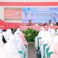 Para JCH asal Lampung Selatan tengah mengikuti manasik haji beberapa waktu lalu. Foto.Diskominfo Lamsel