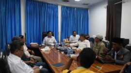 Plt Ketua KONI Lampung Budi Darmawan,  saat rapat bersama Ketua KONI daerah ( dok Humas KONI Lampung).