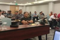 Sejumlah Ketua Cabor saat gelar Mosi tidak percaya kepada Ketua KONI Lamsel ( poto istimewa).