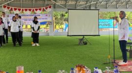 Poto: Pelepasan kontingen kejurnas Gateball oleh ibu gubernur ( dok Humas KONI Lampung)