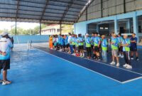 Bavety Pringsewu, Dan Provinsi Lampung di Pertandingan Pesahabata dengan Club Tenis Kalianda ( poto Liem).