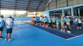 Bavety Pringsewu, Dan Provinsi Lampung di Pertandingan Pesahabata dengan Club Tenis Kalianda ( poto Liem).