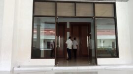 Rakor Pemberantasan Korupsi di Aula Krakatau Kantor Bupati Lampung Selatan tertutup. (Foto.Juwantoro)