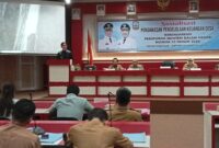 Bupati Lampung Selatan Radityo Egi Pratama membuka sosialisasi Permendagri No.73 tahun 2025 tentang, pengawasan pengelolaan Keuangan Desa. Foto.Juwantoro