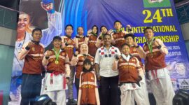 Atlet okada karate yang mengikuti kejuaraan Milo Internasional Okada Karate Championship 2025 di Malaysia, (Foto: Dok Okada)