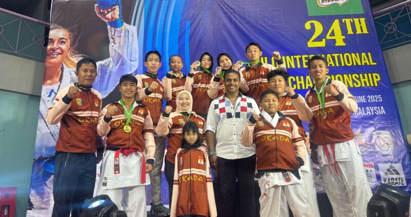 Atlet okada karate yang mengikuti kejuaraan Milo Internasional Okada Karate Championship 2025 di Malaysia, (Foto: Dok Okada)