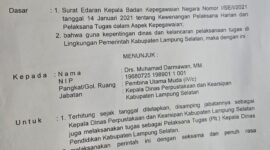 Surat Perintah Pelaksana tugas 