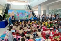 Anak - Anak PAUD, TK dan SD ikuti lomba merwarnai yang diselenggarakan Mall Anjungan Agung Pelabuhan Eksekutif Bakauheni bersama Indomaret, Minggu, 26 Juli 2025. (Foto. ist)