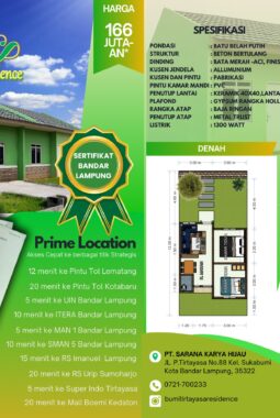 Bumi Tirtayasa Residence: Hunian Bersubsidi Pusat Kota Bandar Lampung, Angsuran Mulai Rp1,2 Jutaan!