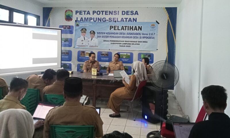 DPMD Lampung Selatan gelar pelatihan sistem keuangan desa, Senin, 14 Juli 2025. (Foto.Juwantoro)