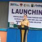 Bupati Lampung Selatan Radityo Egi Pratama tengah memberikan sambutan dalam louncing penyaluran bapang, Selasa, 22 Juli 2025. (Foto.Juwantoro)