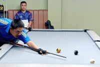 Poto: Salah satu atlet bilyard Lampung yang sedang mengikuti seleksi yang du selenggarakan POBSI Lampung (ist).