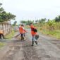 Dinas Pekerjaan Umum dan Penataan Ruang Lampung Selatan meninjau jalan yang akan dilalui kegiatan Krakatau Beach Run, Rabu, 20 Agustus 2025. (Foto.Ist)