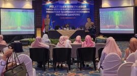 PWI Lampung Gelar Pelatihan Kehumasan dengan Tenaga Pendidik Se Kota Bandar Lampung (poto : Liem).